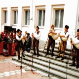 Die MÃ¤nner spielten dazu auf ihren Dudelsäcken