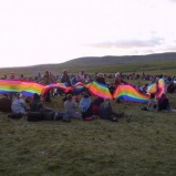 Rainbow Banner Food Circle