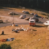 1986 Col de Mantet mit Karl-Heinz Schmitz meditierend in die ochtendsonne